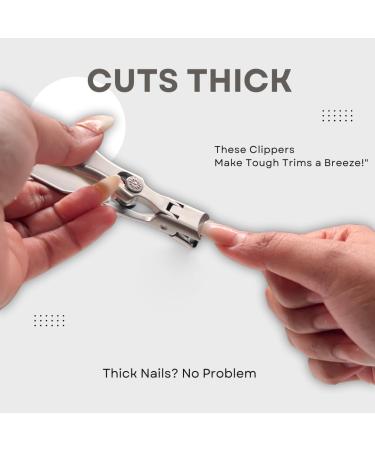 Argumub Luxgrip German Toe Nail Clippers for Thick Nails Lux Grip German Nail Clippers Ultra Wide Jaw Toenail Clippers Heavy Duty Nail Cutter (Black) - Buy Online on GoSupps.com