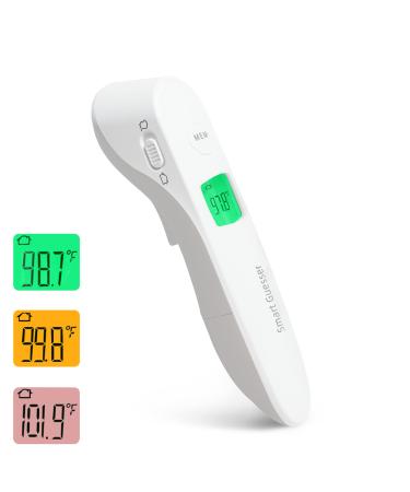 Smart Guesser No-Touch Infrared Forehead Thermometer for Adults and Baby  Digital Thermometer with Fever Alarm and Memory Function  White