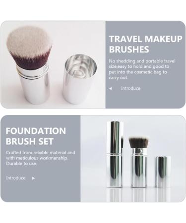 FOMIYES Retractable Makeup with Cover Powder Foundation Brush Powder Brush Foundation Retractable Brush Cosmetic Applicator Makeup Supplies Artificial Fiber Telescopic - Buy Online on GoSupps.com