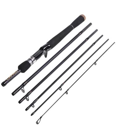 BNTTETAM BAITCASTING Angelrute 2.1m Super hard carbon fiber eva handle light portable 6 sections Jointed Rod for travel surf saltwater fresh water bass boot uk casting rod 2.1m/82.6in/6.88ft