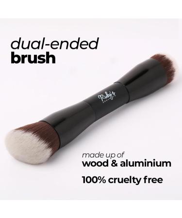 Ruby's Organics Dual Ended Makeup Brush - Multipurpose Foundation Concealer Blush & Powder Tool | Flawless Finish & Cruelty-Free - Buy Online on GoSupps.com
