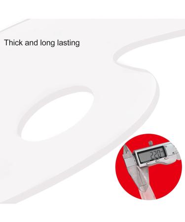  Julyue Acrylic Cosmetic Palette with Spatula Thumb Hole Nail Art Mixing Palette Transparent Drawing Mixing Palette Cosmetic Makeup Palette for Liquid Foundation - Buy Online on GoSupps.com