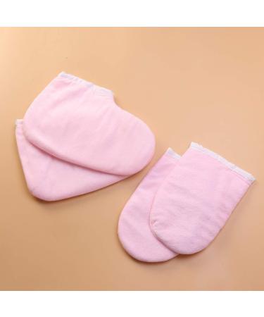 Healeved 4 Pairs Paraffin Wax Gloves Paraffin Wax for Hands Warm Gloves Spa Gloves Mittens Bath Treatment Mitt Paraffin Bath Mitts Thermal Gloves Kaleidoscope Toy Beauty Gloves Foot Pink - Buy Online on GoSupps.com