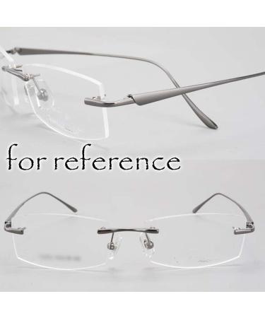 RiJpex Gray Eyeglass Replacement Temple Arms - Rimless Metal Ear Hook Holder for Men | International Shipping Available - Buy Online on GoSupps.com
