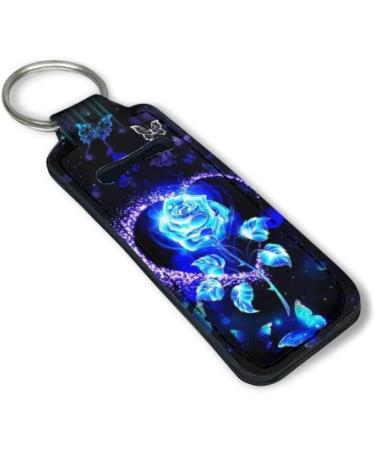 Lip Balm Keyring for Women Girls Clip on Elastic Chapstick Sleeves Blue / Pink - Buy Online on GoSupps.com