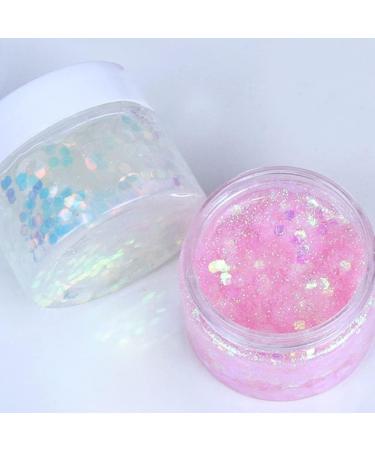 White Body Glitter Gel | Holographic Face Glitter Makeup | Chunky Glitter Peel Off Formula - Buy Online on GoSupps.com