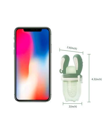 Buy Kidsme Fruit Sucker Baby Feeder - BPA Free Silicone Pacifier for 4-24 Months Double Capacity Green L - Safe for Fruits Vegetables & Porridge - Buy Online on GoSupps.com