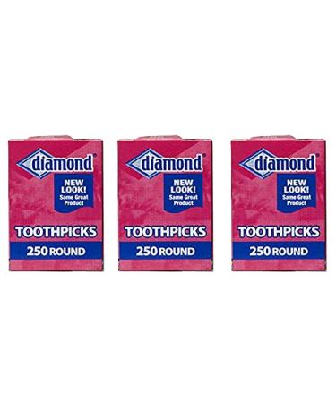 Diamond Round Toothpicks, Pack of 750