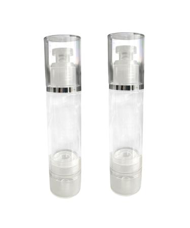 Seasaww 2pcs Empty Refillable Airless Lotion Pump Cosmetic Bottle Spray Tube 100ml