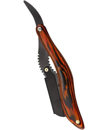 Ficklap Foldable Razor Combo - Black Double Edge Manual Beard Cutter with Wooden Handle | International Shipping Available - Buy Online on GoSupps.com