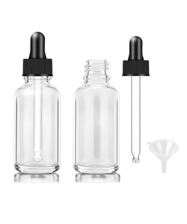 Bumobum Dropper Bottle 2 oz Clear Glass Eye Dropper Bottles for Essential Oils with Labels and Funnel 2 pack Tincture Bottles with dropper 60 ml 2 pack Clear - Buy Online on GoSupps.com
