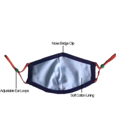 DSCOVER Kids Cloth Face Mask with Adjustable Ear Loops 5 Pack 100% Cotton Washable & Reusable Kids Face Masks Purple - Buy Online on GoSupps.com