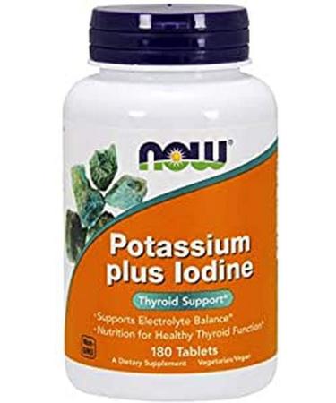 NOW FOODS Potassium Plus Iodine180 Tabs 180 CT - Buy Online on GoSupps.com