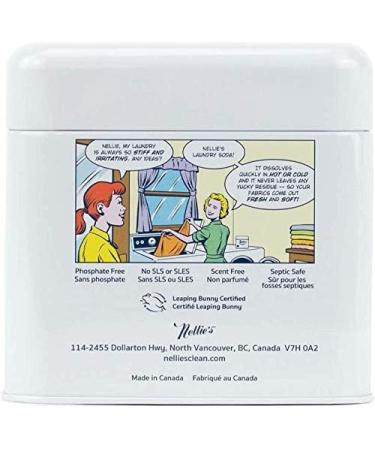 Nellie's 50 Load Laundry Soda Tin with Two Refill Pouches - Eco-Friendly Cleaning Solution - Buy Online on GoSupps.com
