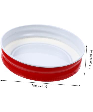 VINTORKY 12pcs Mason Jar Lids Mason Cup Lids Kitchen Storage Accessories Mason Jar Drinking Lids Regular Canning Lids Regular Mouth Lids Screw Jar Lid Caps Ingredients Metal Tinplate Child 7x7x1.5cm Red - Buy Online on GoSupps.com