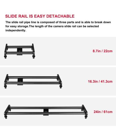 YELANGU Motorized Camera Dolly and Slider Set | 3-Speed Adjustable Wireless Electric Car with 24/62cm Track Rail | Remote Control | For Camera, Camcorder, Smartphone | Up to 6.6lb/3kg - Buy Online on GoSupps.com