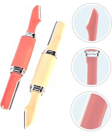 FRCOLOR 6 Sets Double-Headed Eyebrow Razor Trimmer - Face Shaper & Exfoliator - Pocket Size - Red & Yellow - Perfect for Precise Eyebrow Shaping - Buy Online on GoSupps.com