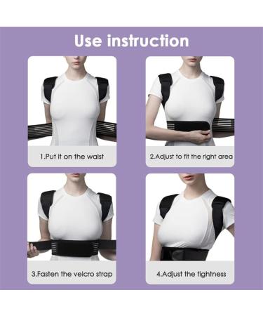 Adjustable Posture Corrector Brace Belt | Shoulder Waist & Back Support for Humpback | Improve Posture with 2 Plates | M Code D - Buy Online on GoSupps.com