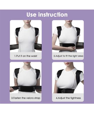 Adjustable Posture Corrector Brace Belt Shoulder Waist Back Support Humpback Improve 2plates Support Belt (Color : Black Size : M code) (Black XL code) Handmade Full moon lofty ambition - Buy Online on GoSupps.com