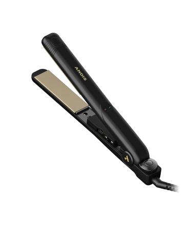 Andis 67615 Professional Flat Iron - 1-Inch Ceramic Tourmaline Ionic Hair Straightener for Frizz-Free Waves Curls & Smooth Hair - Fast Gentle Glide - Black/Gold - Buy Online on GoSupps.com