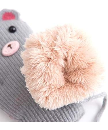 Kids Toddlers Knitted Gloves Mittens with String | Boys Girls Magic Stretch Mittens | Thick Fleece Lined Baby Infant Winter Warm Mittens | Cartoon Cosy Full Finger Gloves | Xmas Gift | Ages 0-3 | B-grey - Buy Online on GoSupps.com