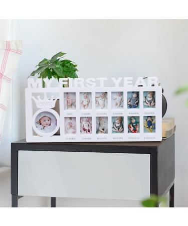 Baby Picture Frame - My First Year Memory Collage | Perfect First Birthday Gift | 12 Photos Gallery - Buy Online on GoSupps.com