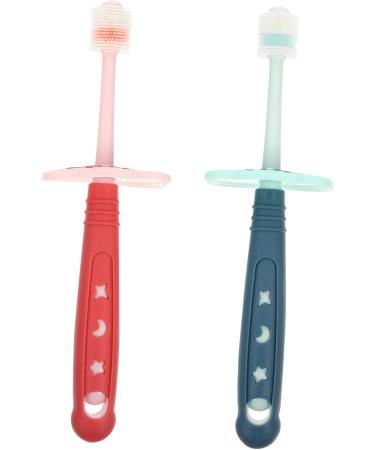 Homsfou Silicone Baby Toothbrush Set | 6-Pack for 6-12 Months | Safe & Soft Manual Teeth Cleaning Tools - Buy Online on GoSupps.com