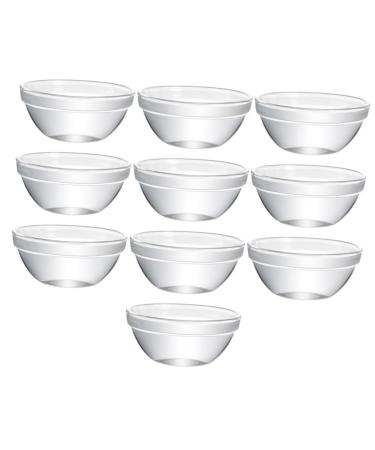 Alipis 10pcs Clear Glass Bowl Transparent Bowl Bozai Cake 3X6X6CM As Shown