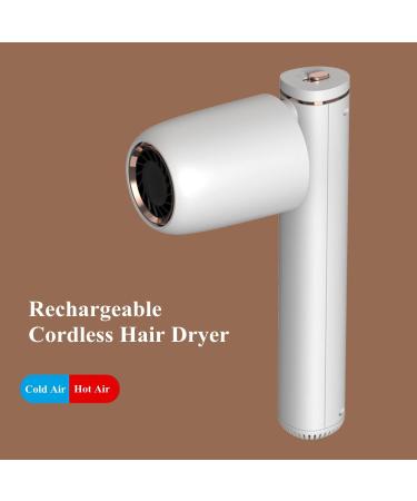 Portable Cordless Hair Dryer Rechargeable Blow Dryer w/Hot & Cold Air Wireless Hair Dryer for Travel School Pet Care Hairdressing Oil Painting - Buy Online on GoSupps.com