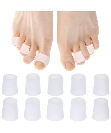 Rosenice Gel Toe Caps Pain Relief 5 Pairs (White)