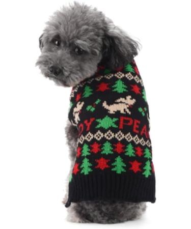 ABRRLO Dog Sweater for XS Black Small & Medium Dogs | Warm & Cozy Pet Sweater - Buy Online on GoSupps.com