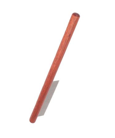 Premium Flea & Lice Comb with Wooden Handle - Stainless Steel Hair Care Tool for Pets - Buy Online on GoSupps.com
