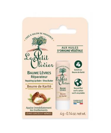 LE PETIT OLIVIER - Shea Butter Repairing Lip Balm 4G - Pack of 4 - Sold in Packs