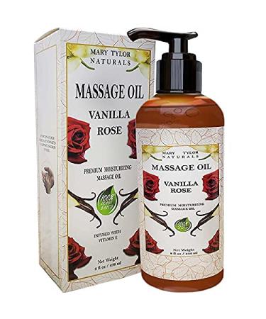 Vanilla Rose Massage Oil (8 Fluid Oz) – Perfect for Men, Women, Massaging, Nourishing The Skin, and Much More… by Mary Tylor Naturals