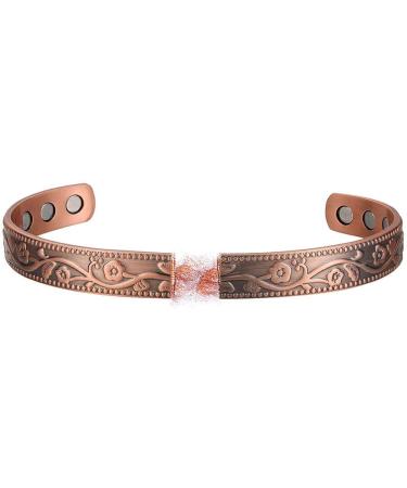 Magnetic Copper Bracelet for Women - Adjustable 6.5 inches - Beautiful Gift Box - Buy Online on GoSupps.com
