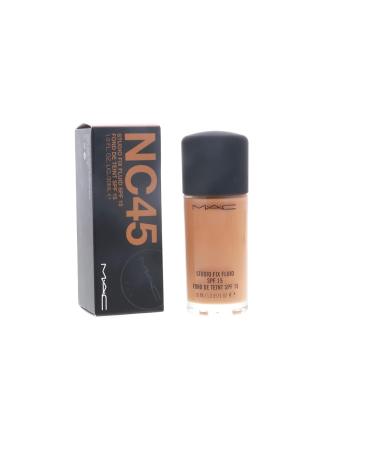 MAC Studio Fix Fluid Foundation SPF 15 NC45 - Perfect Matte Finish for Medium-Deep Skin Tones - Buy Online on GoSupps.com