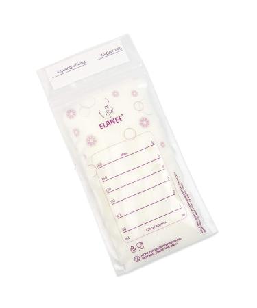 Elanee Breast Milk Storage Bags - Pre-Sterilized Tasteless Double Safety Closure - 20 Pieces for Freezing & Storing Breast Milk - Buy Online on GoSupps.com