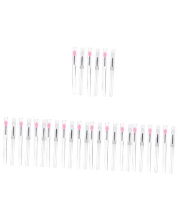 Mipcase 30 Pcs Silicone Lip Brush with Lid Make up Lipstick Brush