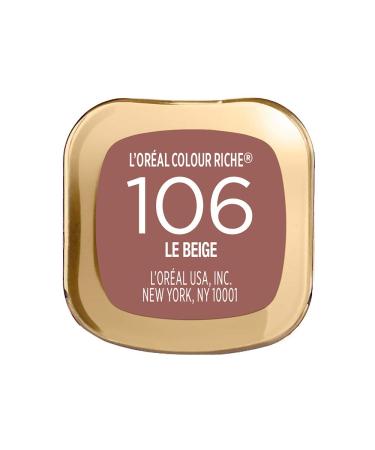 L'Oreal Paris Colour Riche Original Satin Lipstick 106 Le Beige - Long-Lasting Lip Color - Buy Online on GoSupps.com