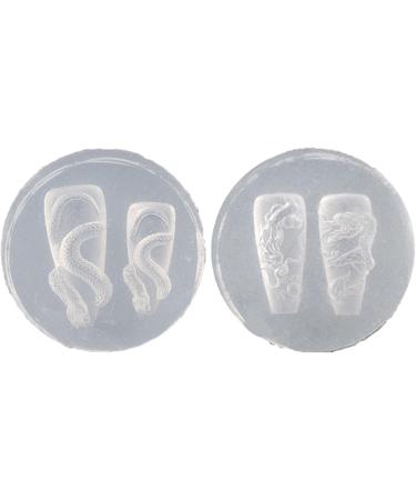MCAORI Dragon Silicone Nail Carving Moulds Snake Stamping Stencils DIY Manicure Accessories DIY Nail Art Tools for Nair Art - Buy Online on GoSupps.com