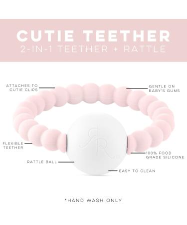 Ryan and Rose Cutie Teether Rattle - Pink | Silicone Teething Toy - Buy Online on GoSupps.com