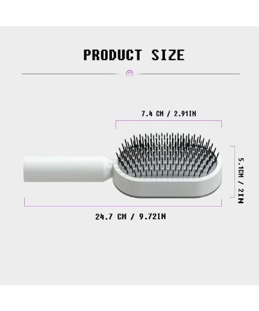 RUIYUE Self Cleaning Hair Brush - 3D Air Cushion Massager Comb for Women | White Shaping Comb for Hairdressing - Airbag Massage Technology - Buy Online on GoSupps.com