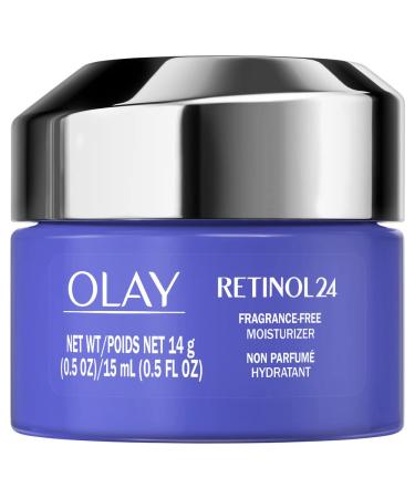 Olay New Regenerist Retinol 24 + Peptide Night Face Moisturizer, Fragrance-Free, Trial Size 0.5 oz 0.50 Fl Oz (Pack of 1)