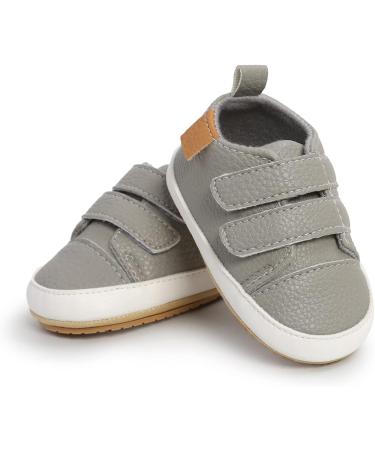 RVROVIC Baby Anti-Slip Oxford Loafer Flats - Infant PU Leather Soft Sole Shoes (0-6 Months, Grey) - Buy Online on GoSupps.com