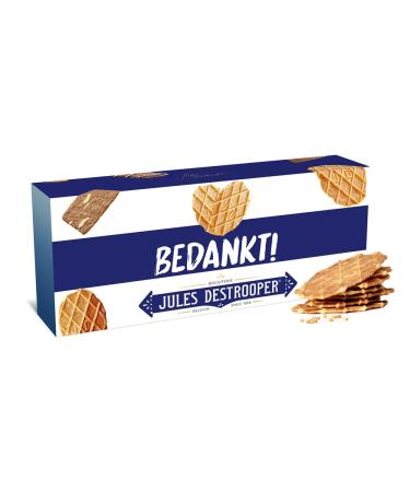 Vandeca Jules Destrooper Fine Butter Patties - "Bedankt! / Thank You!" - Authentic Belgian Cookies - Biscuits Gift - 2 Boxes - 100g x 2