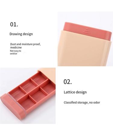Small Pill Organizer - Portable 6 Compartment Pill Box for Vitamins & Supplements - Green Pill Carrier - Buy Online on GoSupps.com