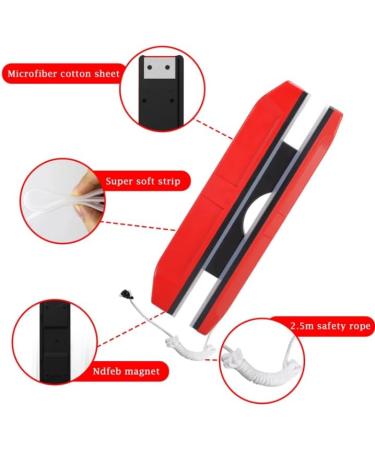 Magnetic Glass Brush Double Side Glass Window Cleaning Cleaning Brush For Household Cleaning Tool Magnetic Window Cleaner 8-15mm - Buy Online on GoSupps.com