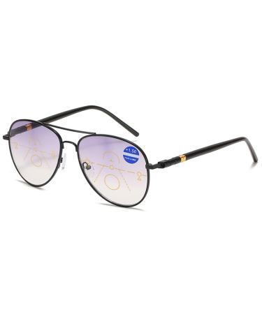 Koosufa bifocal reading sunlasses progressive reading glasses sunglasses men women pilot glasses anti-blue light reading glasses metal outdoor anti-fatigue reading help 1.0 2.0 2.5 3.5 4.0 1x black 3.5 x
