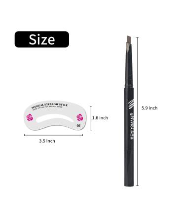 24 Reusable Eyebrow Template Set with Eyebrow Pen - Perfect for Beginners & Professionals | Brown Eyebrow Pencil Included - Buy Online on GoSupps.com
