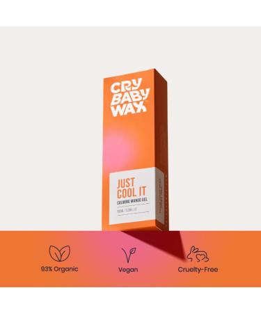 Crybaby Wax Just Cool It Calming Mango Gel Post-Wax Treatment 3.38 fl oz | 93% Organic Mango Aloe Gel Cooling Soothing After Wax Vegan & Fragrance Free - Buy Online on GoSupps.com